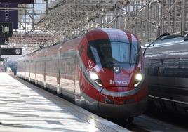 Un tren Iryo entrando en María Zambrano el primer día de pruebas comerciales.