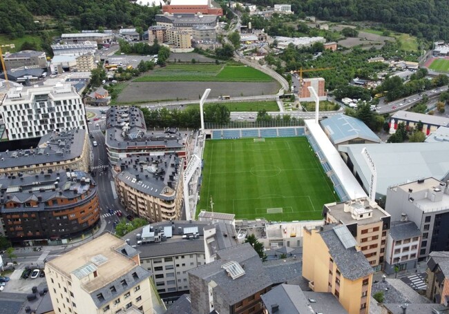 Imagen del Estadi Nacional de Andorra, donde jugará el Málaga el domingo.