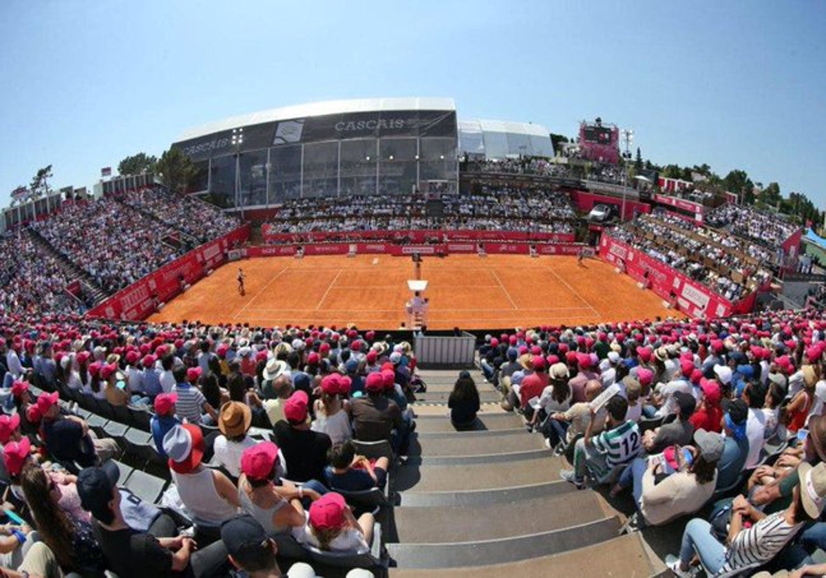 Panorámica de la pista central del ATP 250 de Estoril