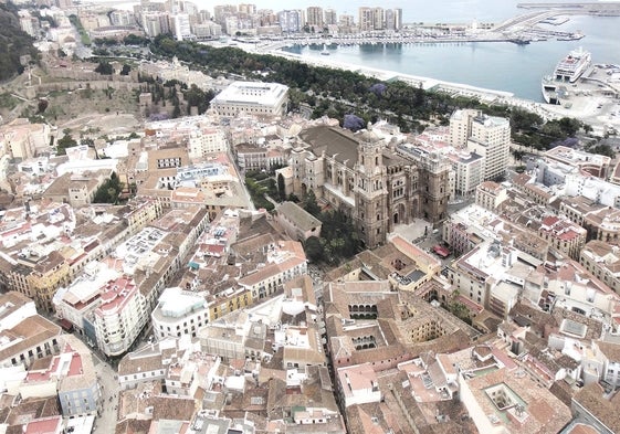 Recreación del proyecto del tejado de la Catedral.