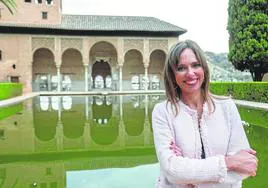 Rocío Díaz, en la Alhambra, cuyo Patronato abandona para asumir la Consejería de Fomento.