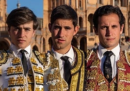 Marcos Linares, Mario Sánchez y Javier López Peregrino, de izquierda a derecha.