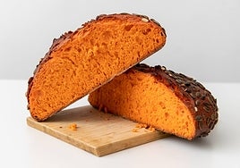 El pan de calabaza de Fermento tiene un color característico.