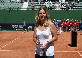 Arantxa Sánchez Vicario, en el homenaje recibido en Marbella por la Real Federcación Española de Tenis.