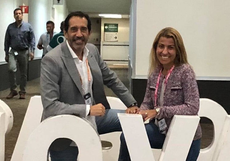 José María 'Pepe' de la Varga y Fuensanta Galindo, los profesores de la asignatura Creación de Empresas.