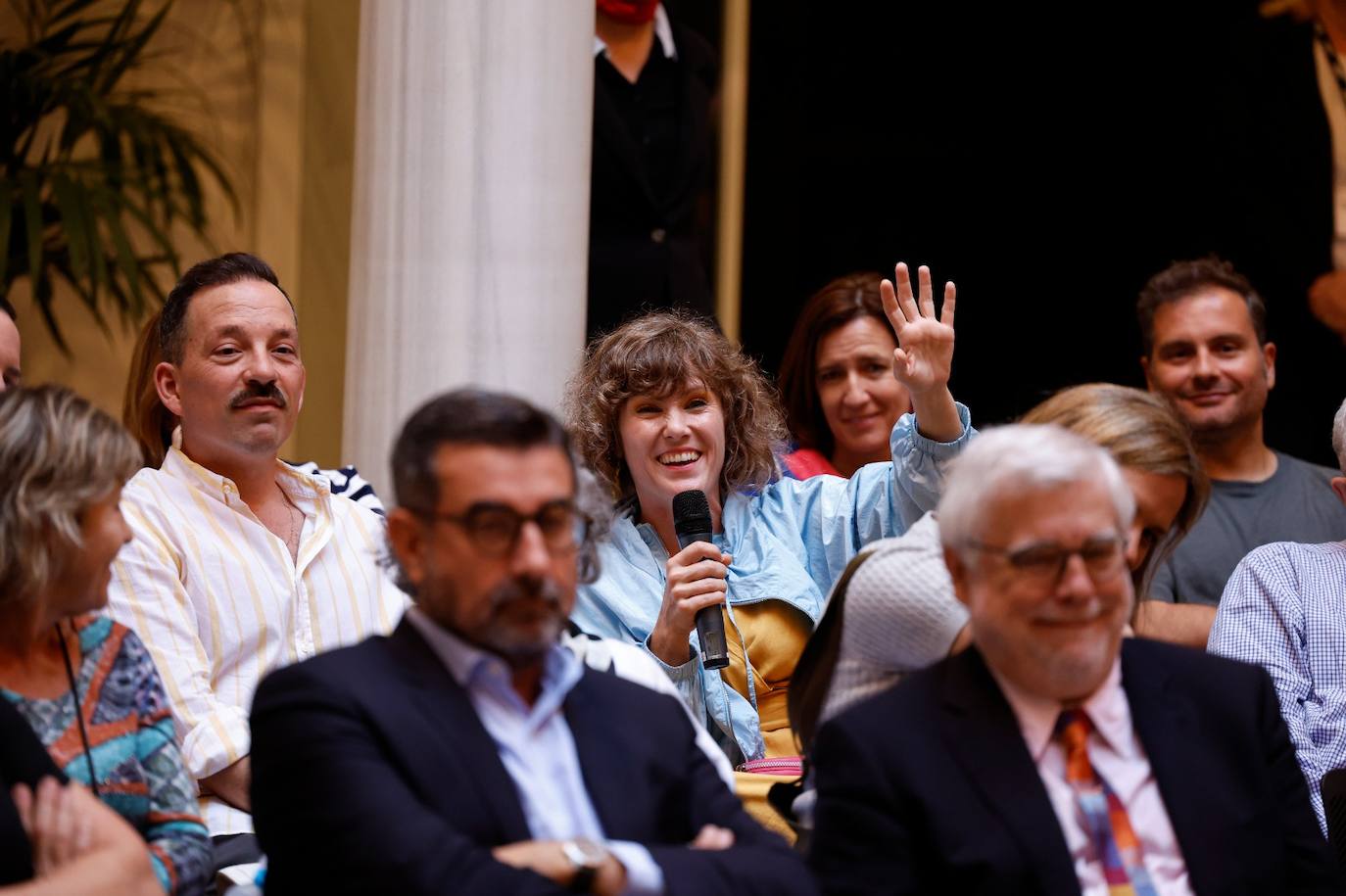 Bernard Picasso y Javier Calleja, en el Aula de Cultura de SUR