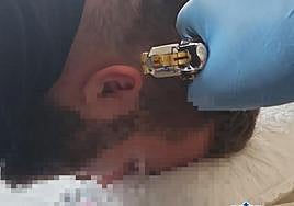 Imagen que los captores enviaron a un conocido de la víctima.