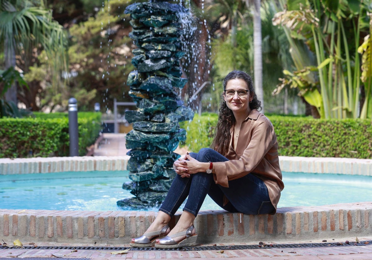 María Altamirano, en el jardín botánico de la Facultad de Ciencias de la UMA.