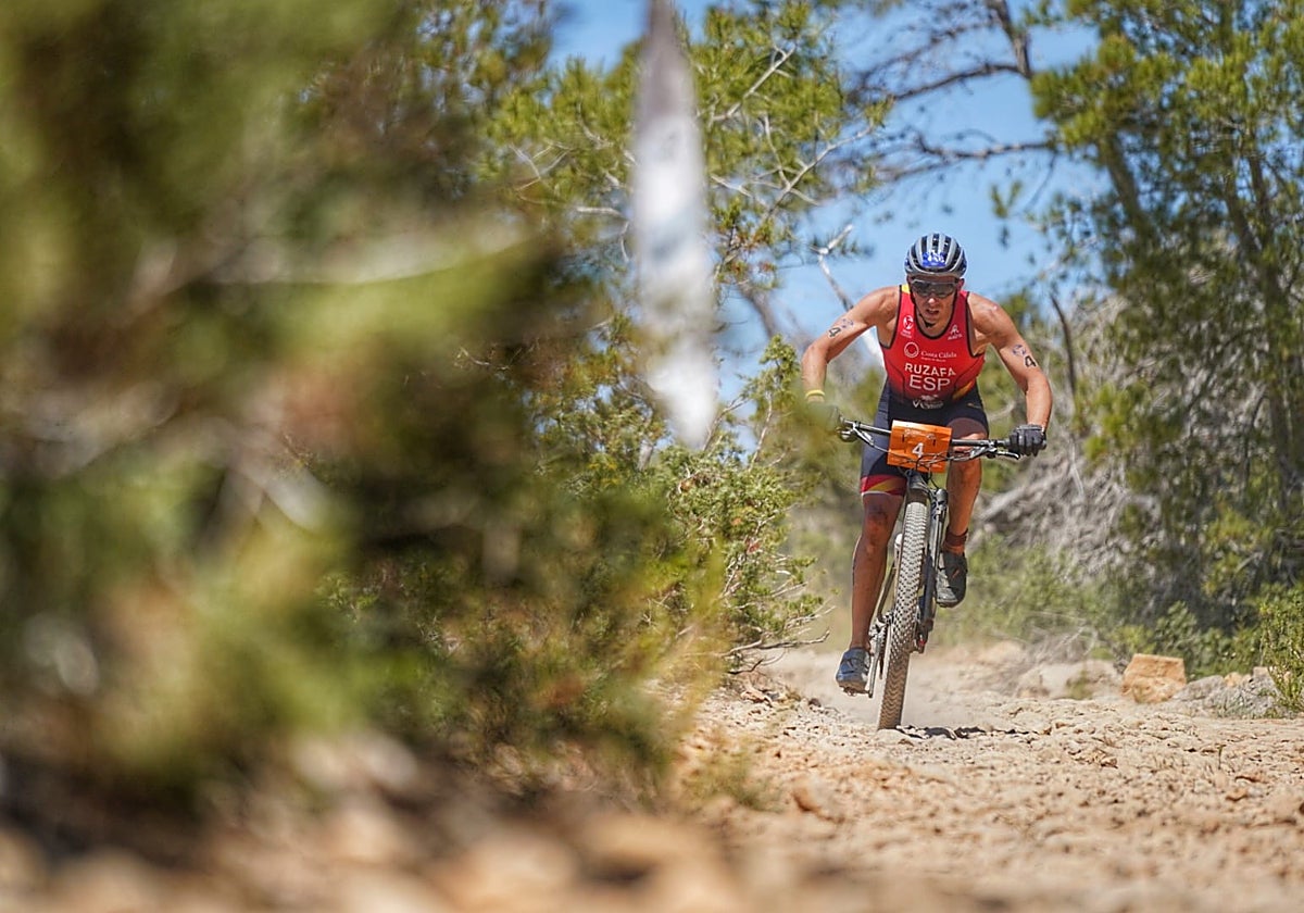 El triatleta malagueño, en la prueba en la isla mallorquina.