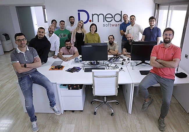 El equipo de D.med Software, en su oficina malagueña.