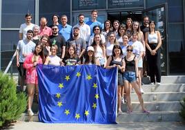 Jóvenes participantes en el proyecto Erasmus+ en Pizarra.