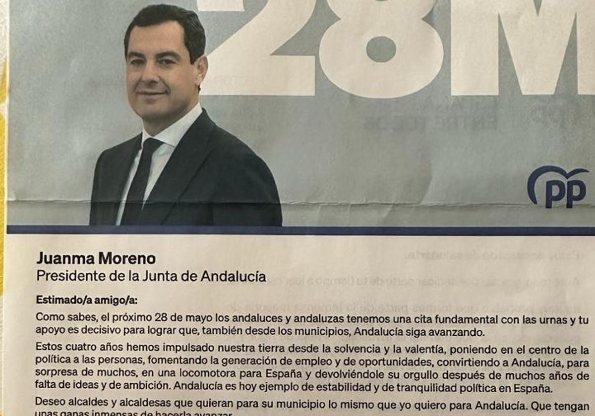 Carta electoral denunciada por el PSOE-A