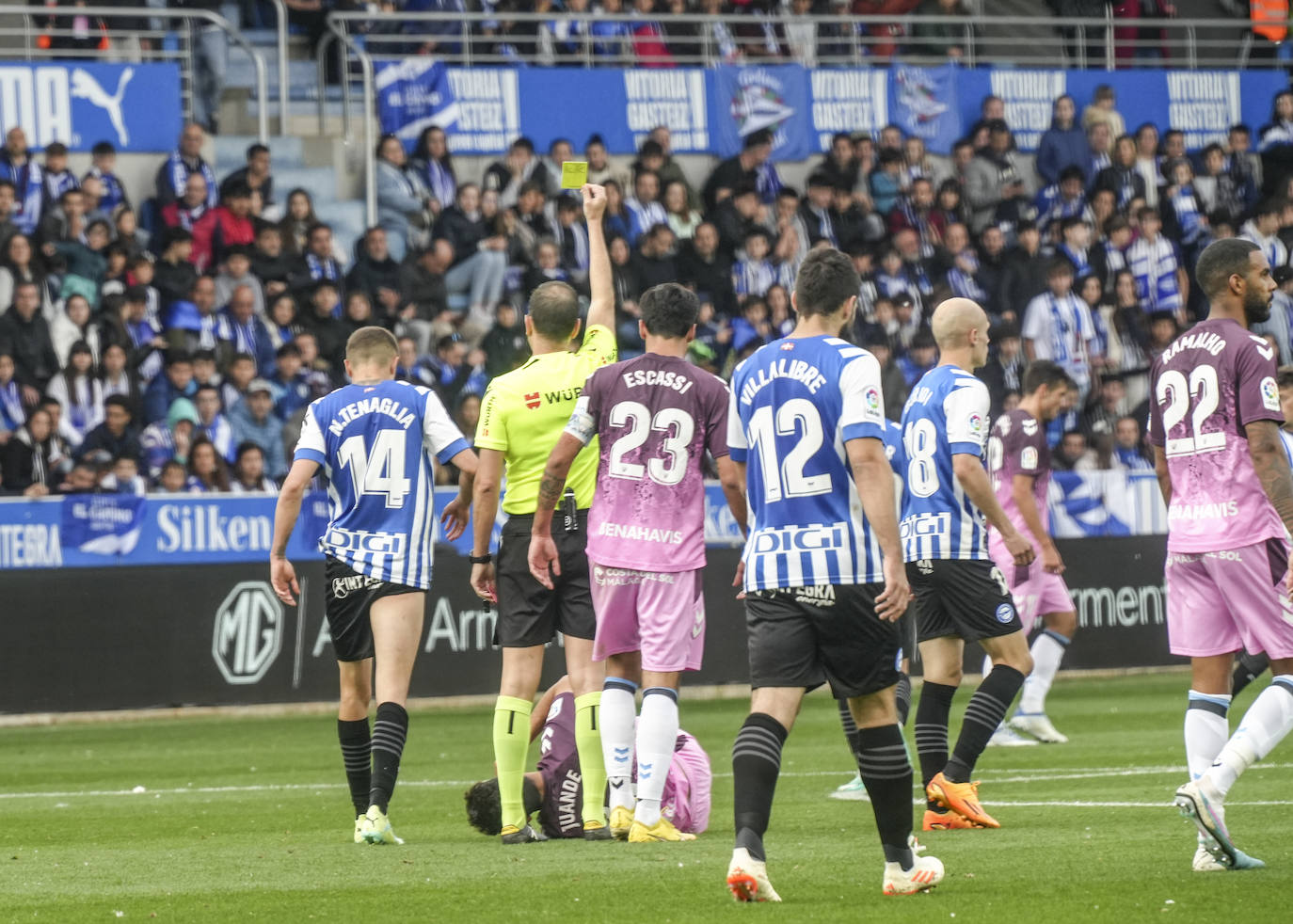 El Alavés-Málaga certifica el descenso del club de Martiricos