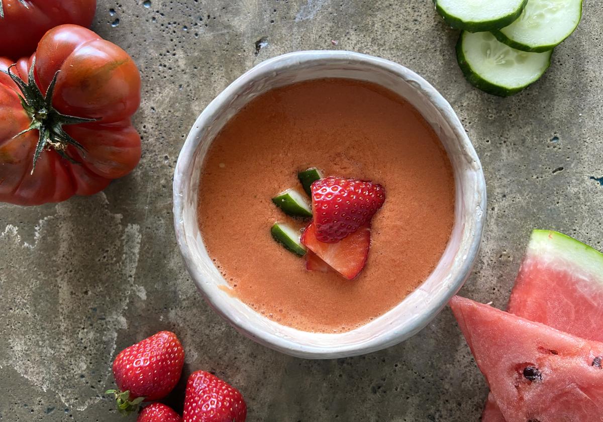 Receta de gazpacho de fresa