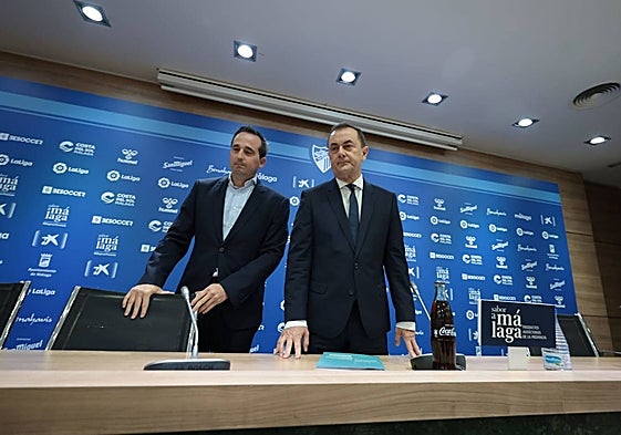 Kike Pérez y José María Muñoz, este martes en la sala de prensa.