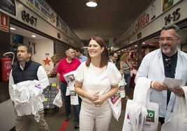 Noelia Losada, este viernes, en el mercado del Carmen.