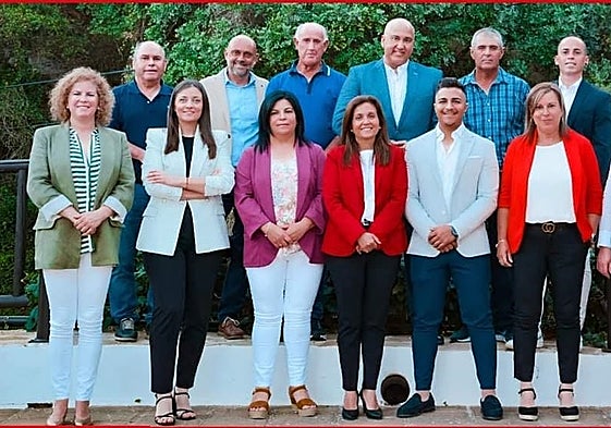 Integrantes de la lista del PSOE en Periana.