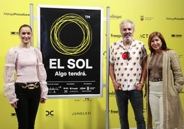 Elisa Pérez de Siles, Miguel Olivares y Gemma del Corral, esta mañana en el Cervantes durante la presentación del festival.