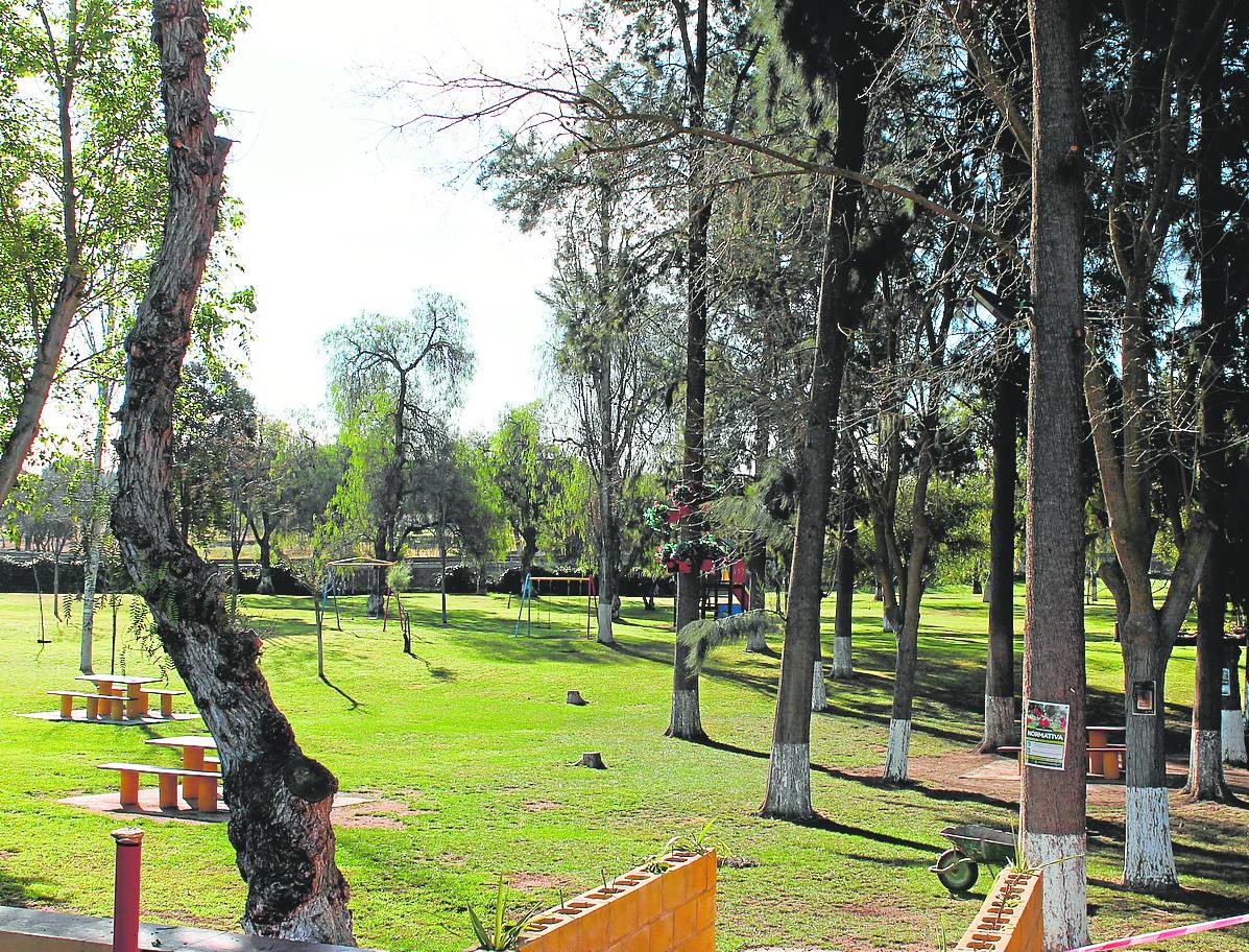 El Parque de Santillán está situado en el camino que hay entre el pueblo y la sierra de la Camorra.