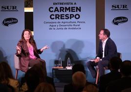 La consejera de Agricultura, Carmen Crespo, protagonista de una entrevista que realizará con el director de SUR, Manolo Castillo.