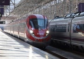 Uno de los trenes de Iryo en la estación María Zambrano.