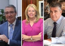 Salado, Muñoz y Armijo, de izquierda a derecha.