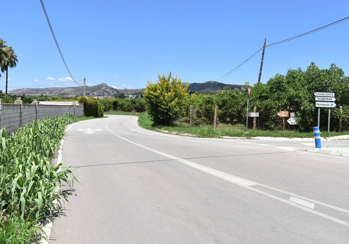 Camino de conexión entre Lavadero y El Romeral.