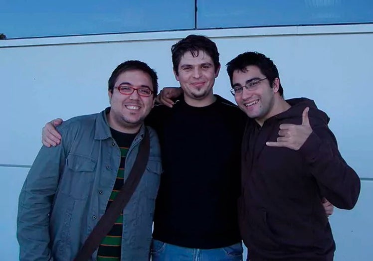 José Florido, Eduardo Manchón y Joaquín Cuenca, en 2007.