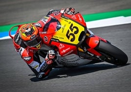 Yeray Ruiz, durante el Gran Premio de Países Bajos, en el Mundial de Moto2.