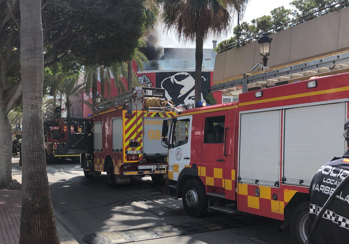 Incendio en los cines de Puerto Banús.