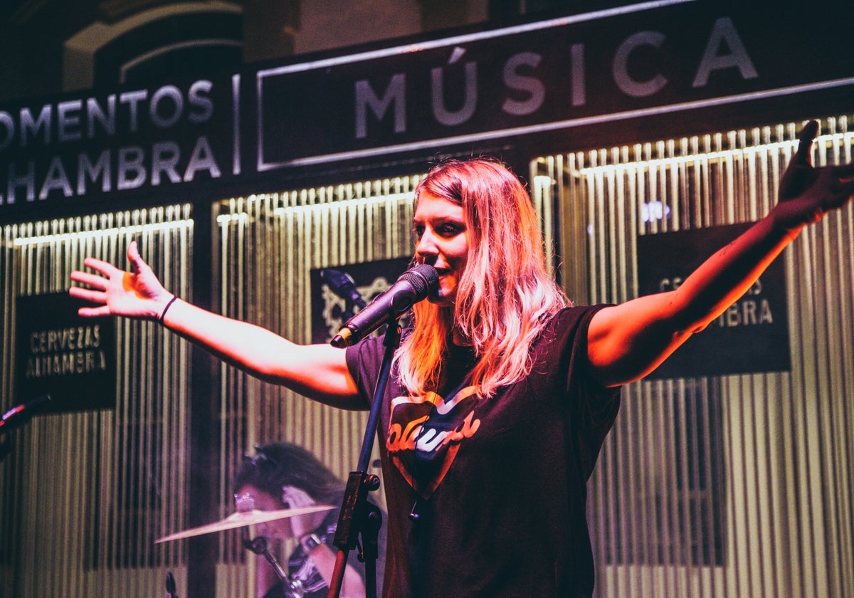 Rocío Saiz durante un concierto en La Térmica.