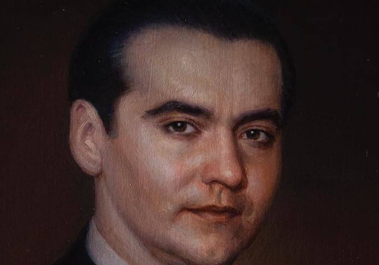 Retrato de Lorca realizado por el pintor malagueño Antonio Montiel.