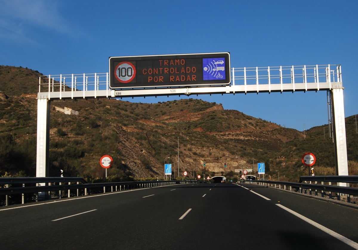 Imagen del túnel de Torrox en la autovía.