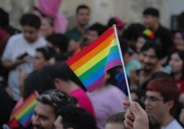 Bandera arcoíris.