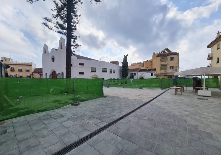 Estado actual de las obras en la plaza de San Miguel.
