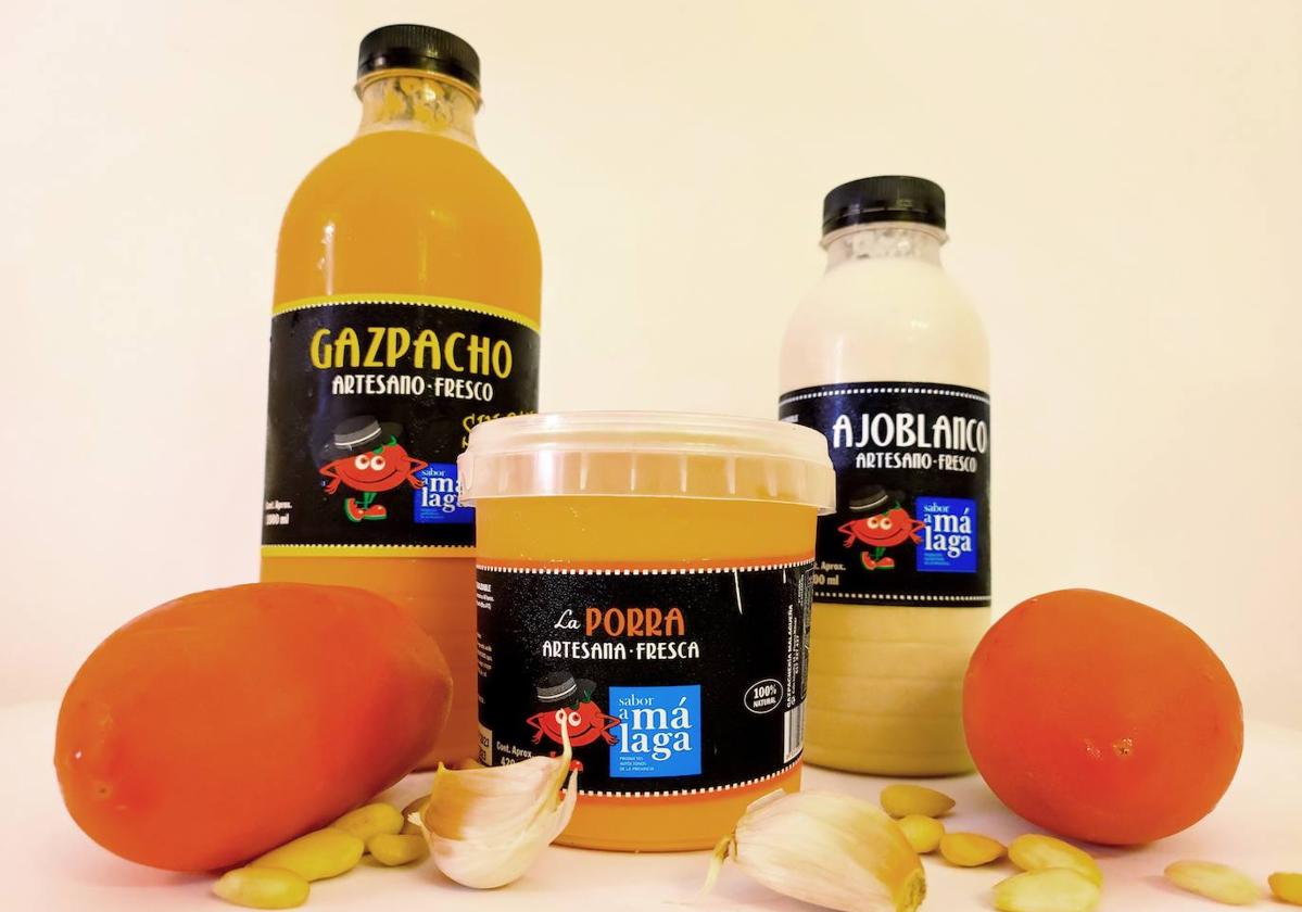 Gazpachería Malagueña elabora estos tres productos en Pizarra.