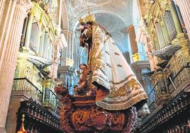 La Virgen del Carmen, en la Catedral de Málaga.