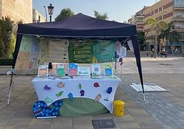Carpa instalada en la plaza del Ayuntamiento rinconero.