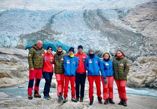 Componentes de la expedición en el Ártico.