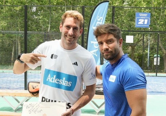 Álex Ruiz y Pablo Alborán, compañeros de pádel por un día