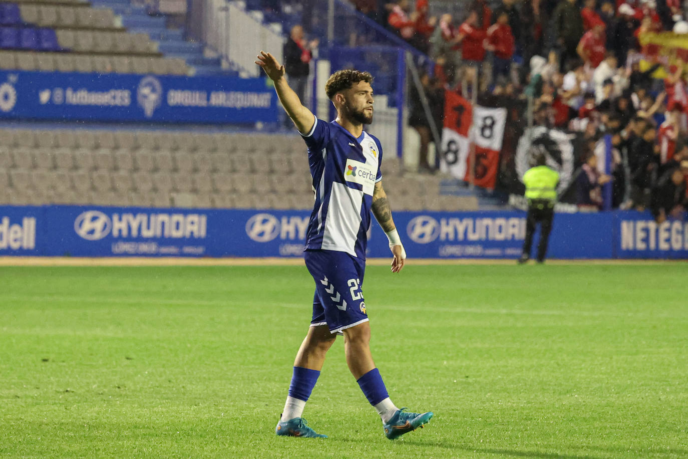 Dani Sánchez, en un partido con el Sabadell, donde militó en la temporada 21-22.