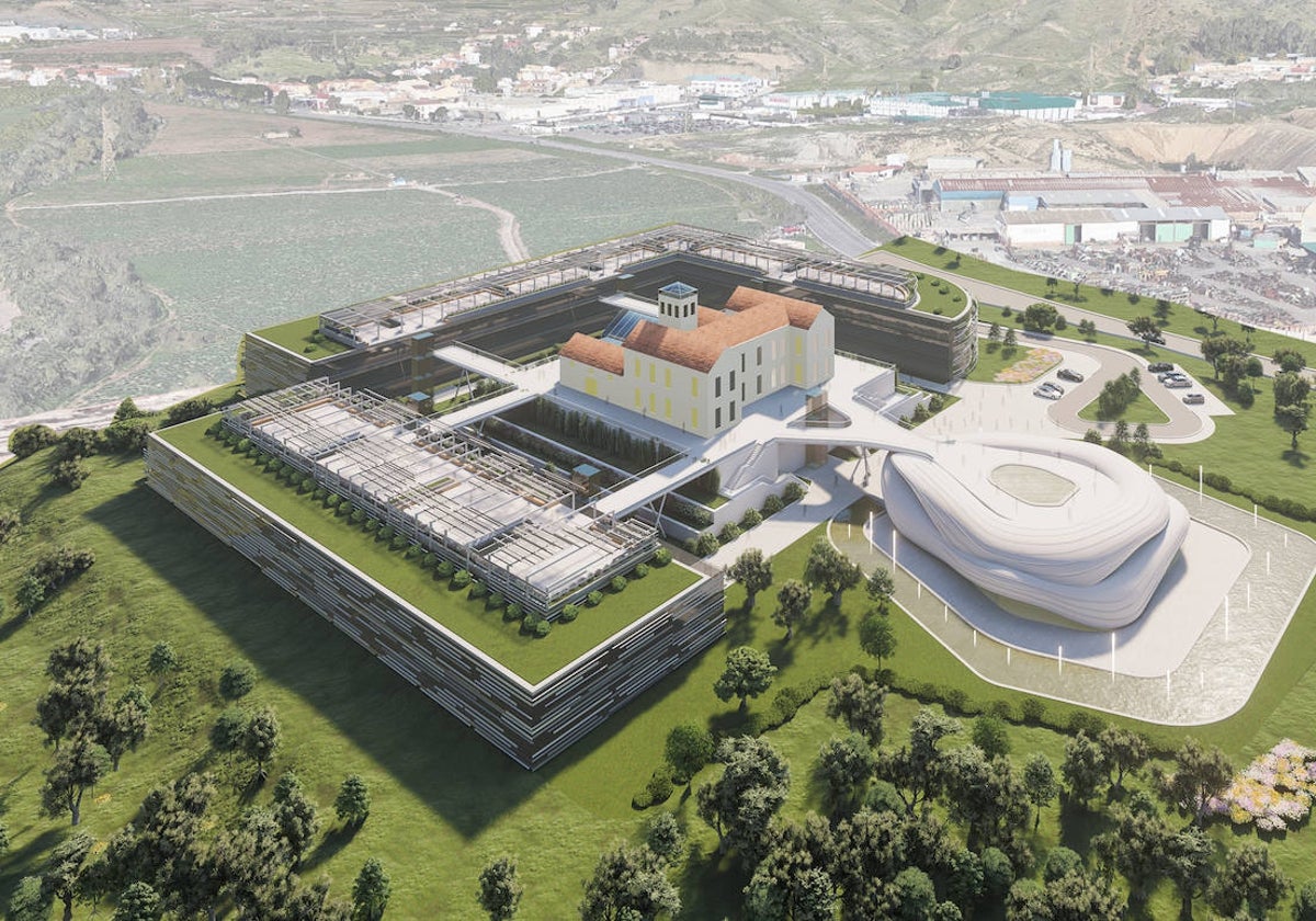 Diseño inicial del proyecto de oficinas, que va a ser modificado.