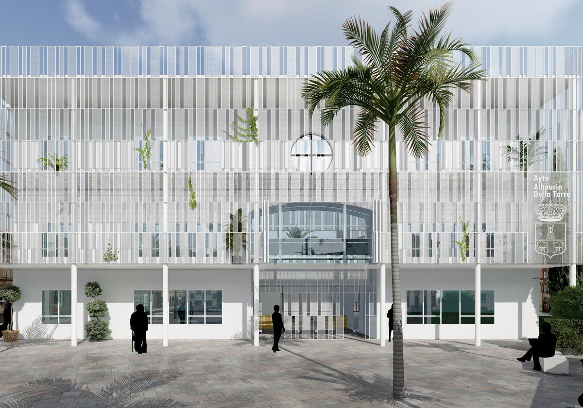 El edificio del Ayuntamiento de Alhaurín de la Torre comienza su transformación para la mejora energética