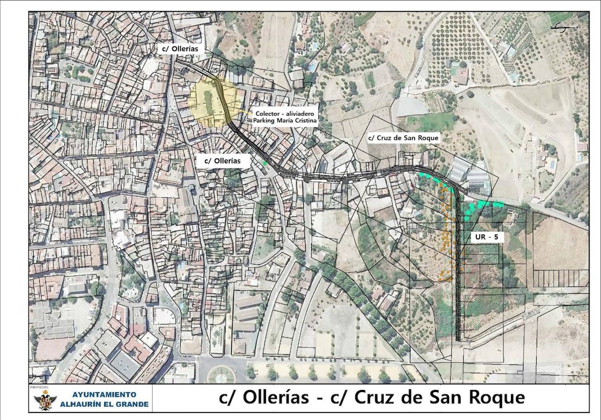 El plano de las obras que se ejecutarán para mejorar el saneamiento y abastecimiento del agua.