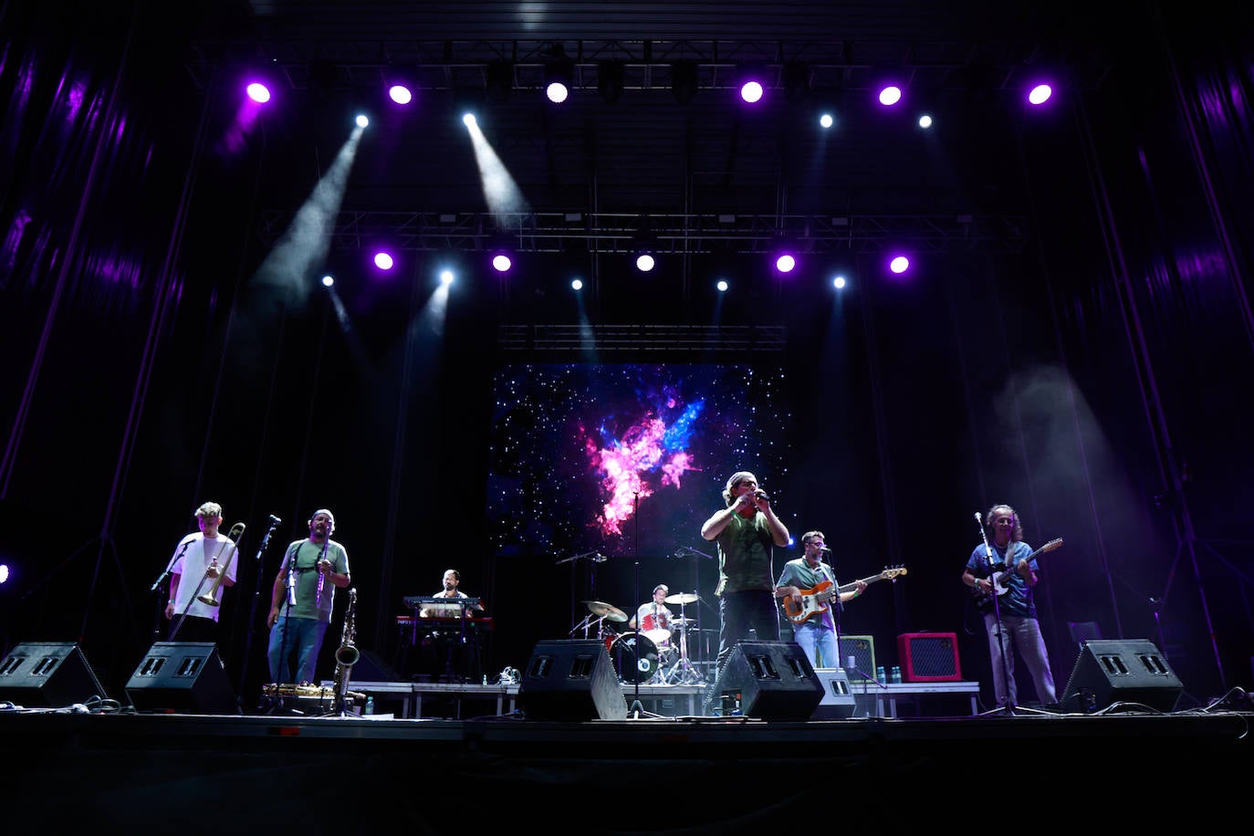 Tabletom, durante su actuación en la feria de Málaga. 