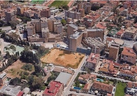 Ubicación de la parcela en la que Thor proyectó una residencia de ancianos y que podría albergar un edificio para ampliar el Regional.