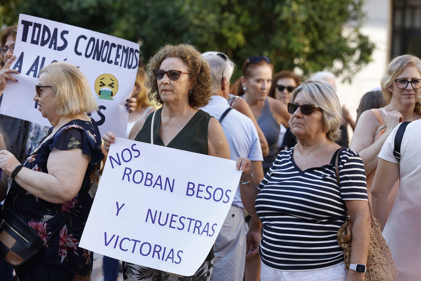 Protesta en Málaga contra Luis Rubiales