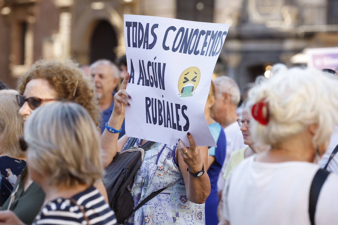Protesta en Málaga contra Luis Rubiales