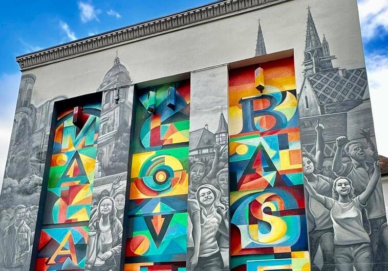 Málaga se promociona en Basilea con un mural gigante de arte urbano