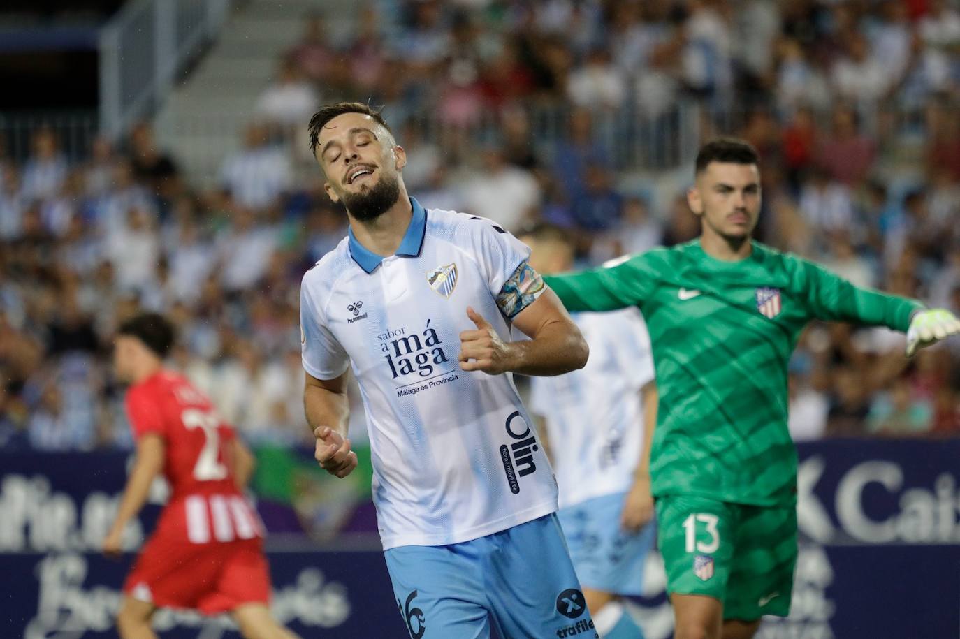 El Málaga- Atlético de Madrid B, en imágenes